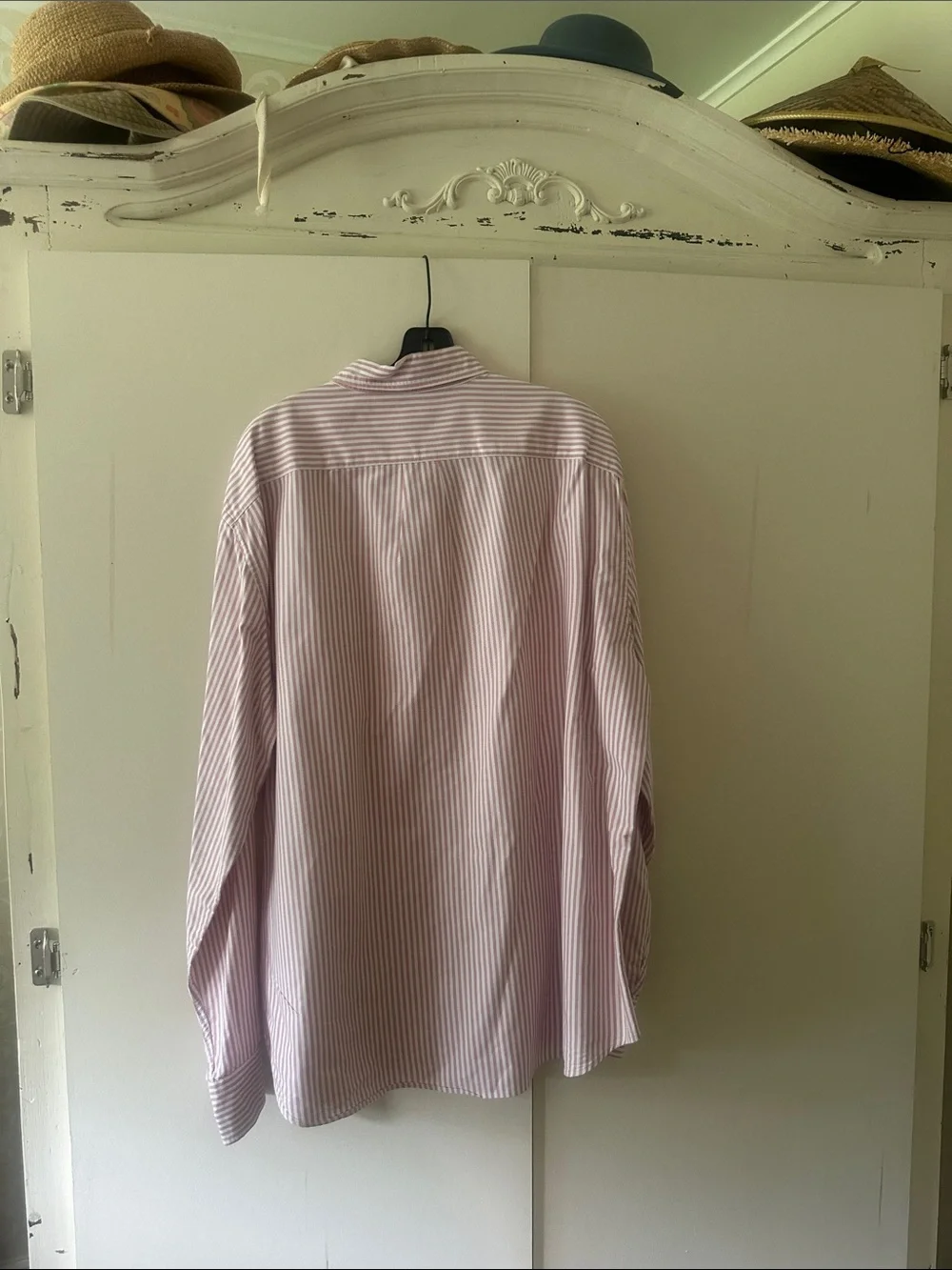 J. Crew Pink and White Striped Men's Dress Shirt